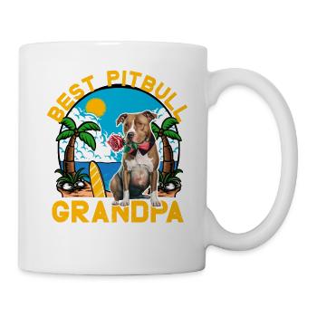 Meilleur grand-père Pitbull - Mug blanc - blanc - Droite