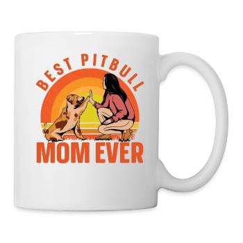 Meilleure maman Pitbull de tous les temps - Mug blanc - blanc - Droite