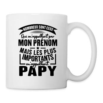 Humour papy - Les plus importants m'appellent papy - Mug blanc - blanc - Droite