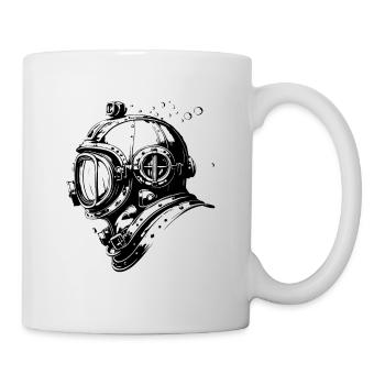 Diving Helmet Diving Apnea Vintage - Mug - white - Right