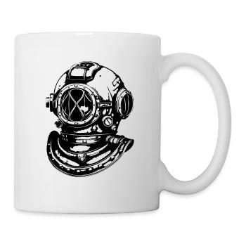 Diving Helmet Apnea Vintage Diving - Mug - white - Right