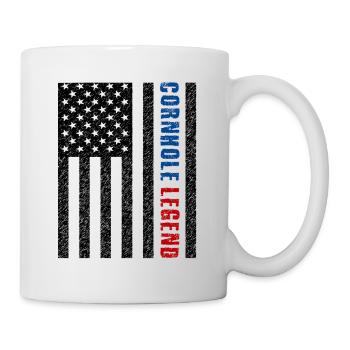 Cornhole Legend États-Unis - Mug blanc - blanc - Droite