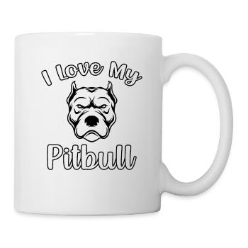 I love my pitbull - Tasse - Weiß - Rechts
