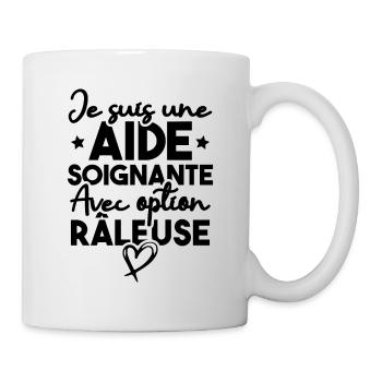 Je suis une aide-soignante avec option râleuse - Mug blanc - blanc - Droite