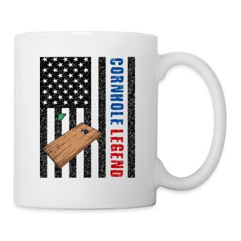 Cornhole Legend États-Unis - Mug blanc - blanc - Droite
