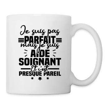 Je suis pas parfait mais je suis aide soignant - Mug blanc - blanc - Droite