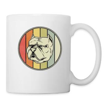 Pitbull Rétro - Mug blanc - blanc - Droite