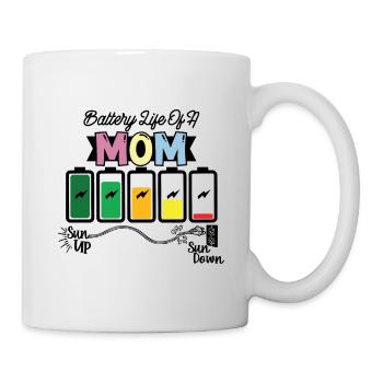 Durée de vie de la batterie d’un écrou - Mug blanc - blanc - Droite