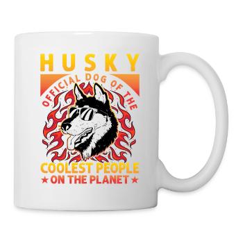 Husky official dog of the coolest people in the - Tasse - Weiß - Rechts