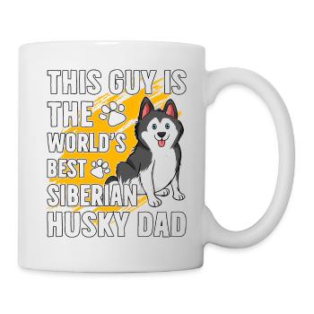 This Guy is the world's best Siberian Husky Dad - Tasse - Weiß - Rechts