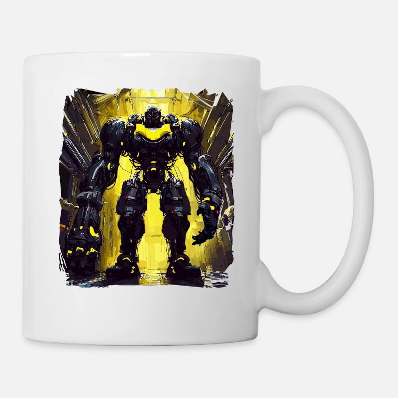 Futuristic Cyberpunk Mech Warrior Sci Fi Robot - Mug - white