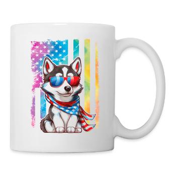 Husky États-Unis - Mug blanc - blanc - Droite