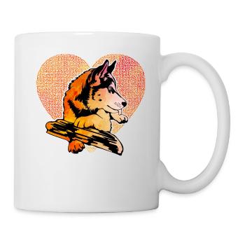 Husky - Tasse - Weiß - Rechts