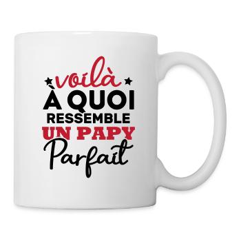 Voilà a quoi ressemble un papy parfait - Mug blanc - blanc - Droite