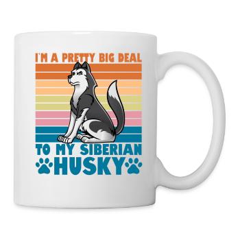 Je suis un gros problème pour mon Husky sibérien - Mug blanc - blanc - Droite