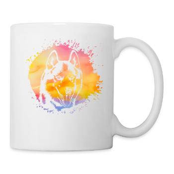 Chien Husky - Mug blanc - blanc - Droite