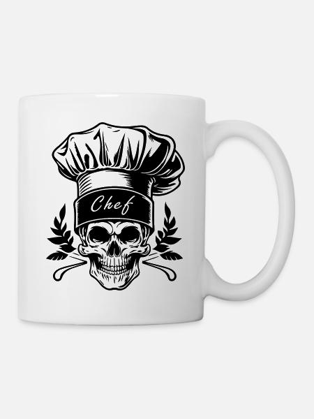 Cuisinier squelette - Mug blanc - blanc
