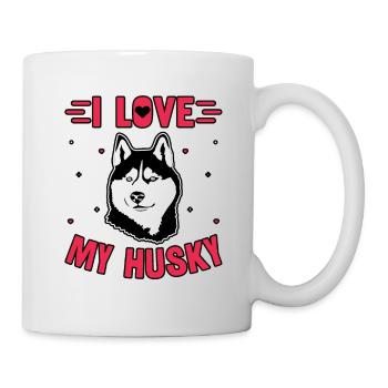 J’aime mon husky - Mug blanc - blanc - Droite