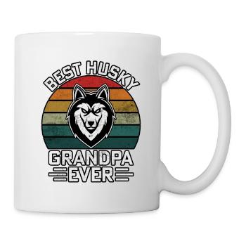 Best husky grandpa ever - Mug - white - Right