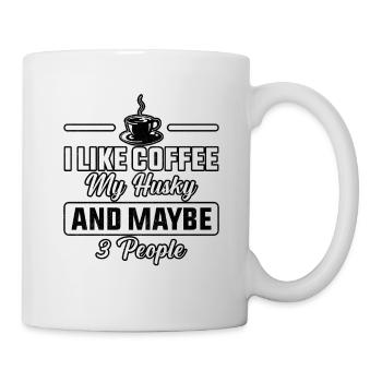 I like coffee my husky and maybe 3 people - Mug - white - Right