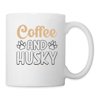Café et Husky - Mug blanc - blanc - Droite