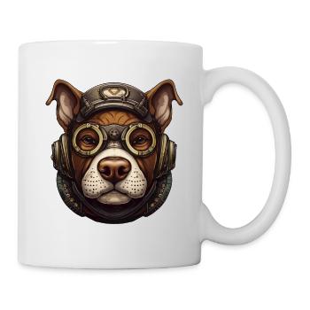 Steampunk Pitbull Dog Lover Gift Steampunk - Mug - white - Right
