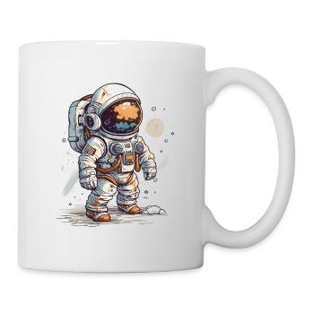 Petit astronaute au style dessiné - Mug blanc - blanc - Droite