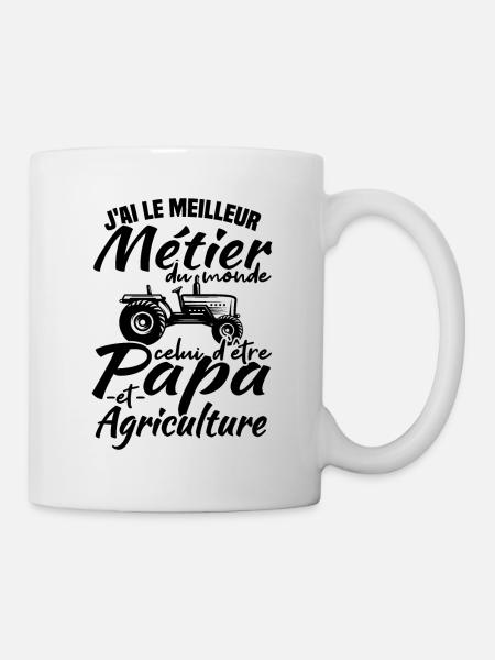 Papa et agriculture - Mug blanc - blanc