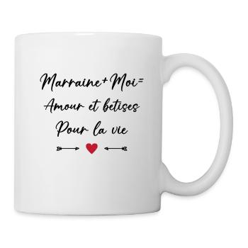 Filleule Amour et bêtises pour la vie marraine - Mug blanc - blanc - Droite