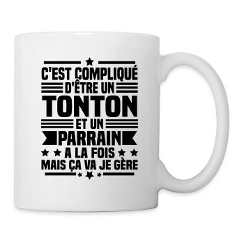 Tonton et Parrain - Mug blanc - blanc - Droite