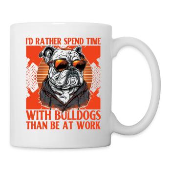 Je préfère passer du temps avec les Bulldogs que d’être à - Mug blanc - blanc - Droite