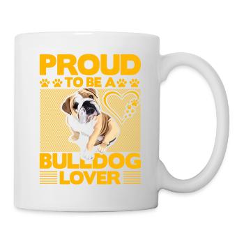 Fier d’être un amoureux du bouledogue - Mug blanc - blanc - Droite