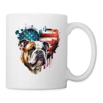 Bulldog anglais États-Unis - Mug blanc - blanc - Droite