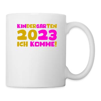Kindergarten 2023 Ich Komme Mädchen Kita Geschenk - Tasse - Weiß - Rechts