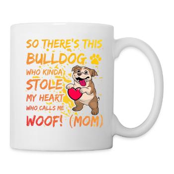Maman bouledogue anglaise - Mug blanc - blanc - Droite