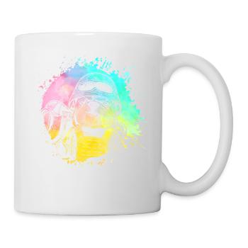 Englische Bulldogge Retro - Tasse - Weiß - Rechts