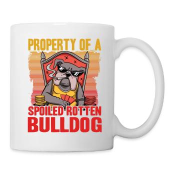 Property of a Spoiled rotten Bulldog - Mug - white - Right