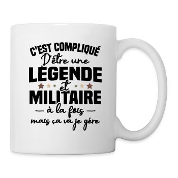 Légende et militaire - Mug blanc - blanc - Droite