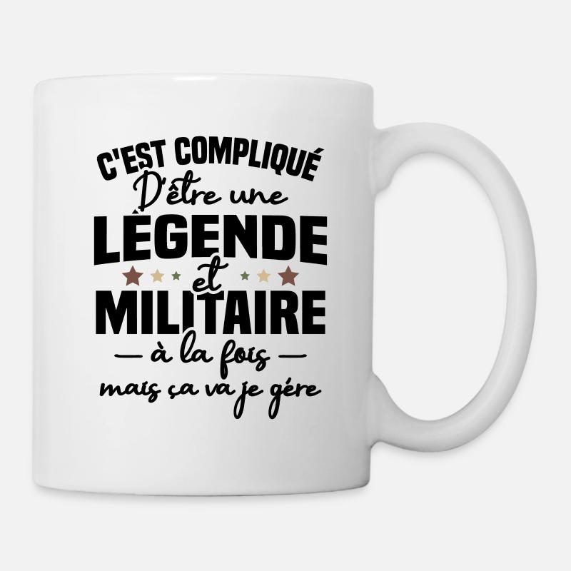 Légende et militaire - Mug blanc - blanc
