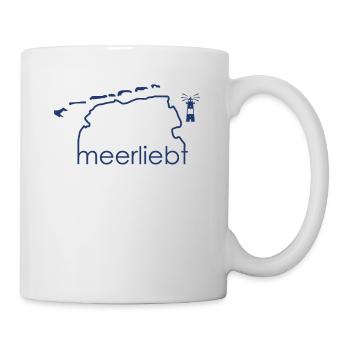 Meerliebt Ostfriesland Ostriesische Inseln - Tasse - Weiß - Rechts