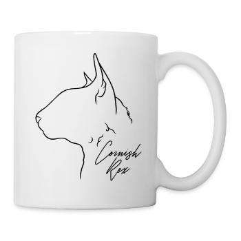 Cornish Rex Profil Chat Cat Wilsigns - Mug blanc - blanc - Droite