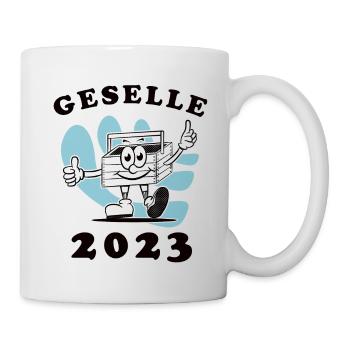Geselle 2023 Gesellenprüfung Gesellenbrief - Tasse - Weiß - Rechts