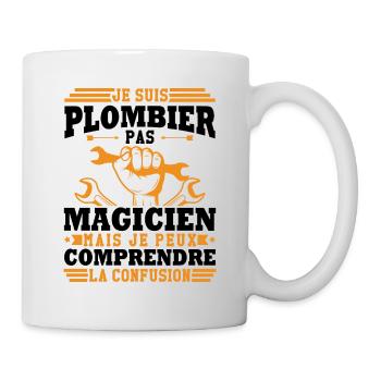 Je suis plombier - Mug blanc - blanc - Droite