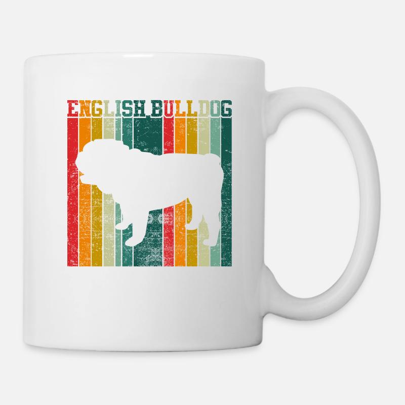 English Bulldog Retro - Mug - white