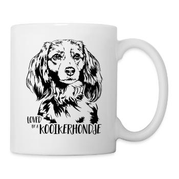 Aimé par un chien Kooikerhondje disant chien Wilsigns - Mug blanc - blanc - Droite