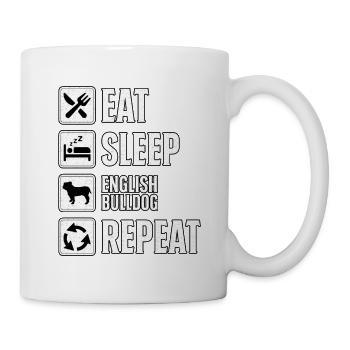 Eat Sleep English Bulldog Repeat - Mug - white - Right