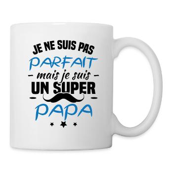 Je ne suis pas parfait mais je suis un super papa - Mug blanc - blanc - Droite