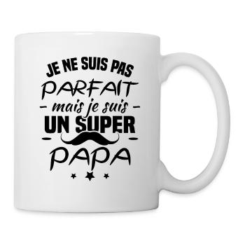Je ne suis pas parfait mais je suis un super papa - Mug blanc - blanc - Droite