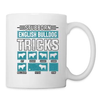 Astuces de bouledogue anglais têtus - Mug blanc - blanc - Droite