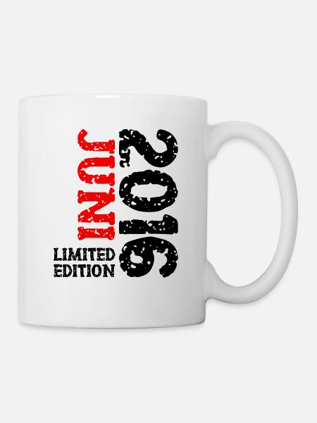 2016 Juni Limited Edition Geburtstag Geschenk - Tasse - Weiß